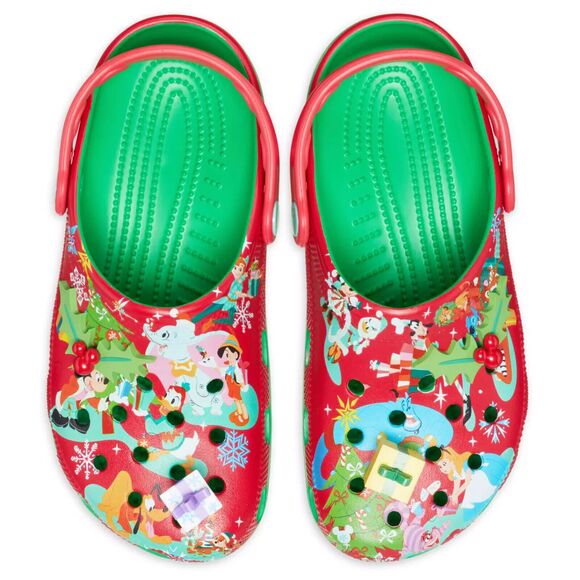 Disney Parks 2023 M5/W7 Christmas Holiday Mickey & Friends Presents Crocs NEW - Picture 2 of 6